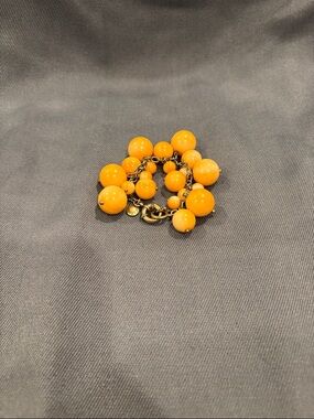 J. Crew Orange Beaded Charm Bracelet - Women Jewelry